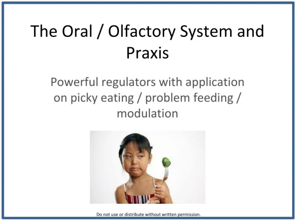The Oral / Olfactory System and Praxis