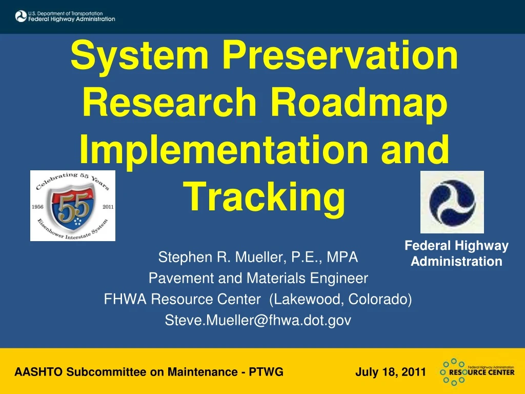 system preservation research roadmap implementation and tracking