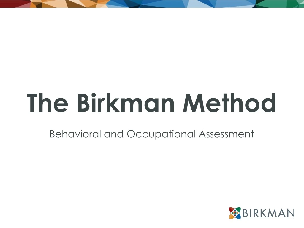 the birkman method