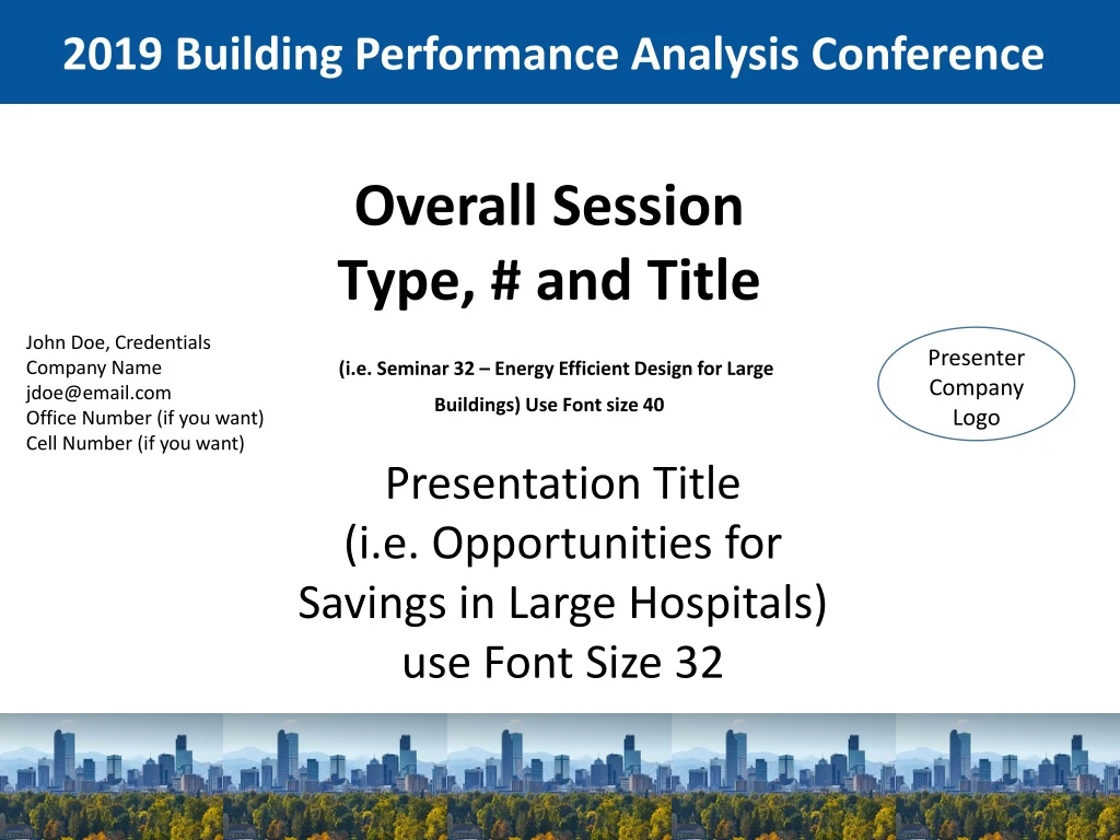 overall session type and title i e seminar