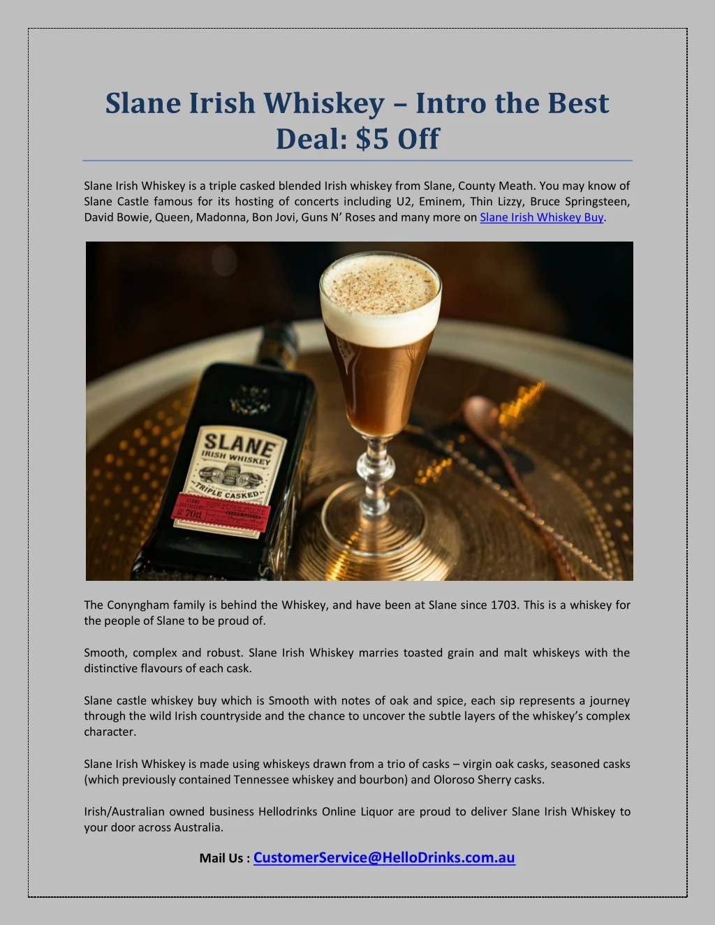 slane irish whiskey intro the best deal 5 off