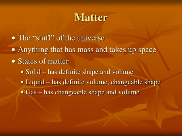 Matter