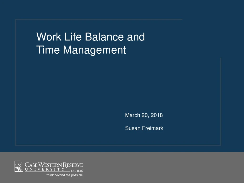 work life balance and time management