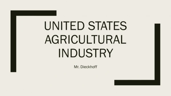 United States Agricultural Industry