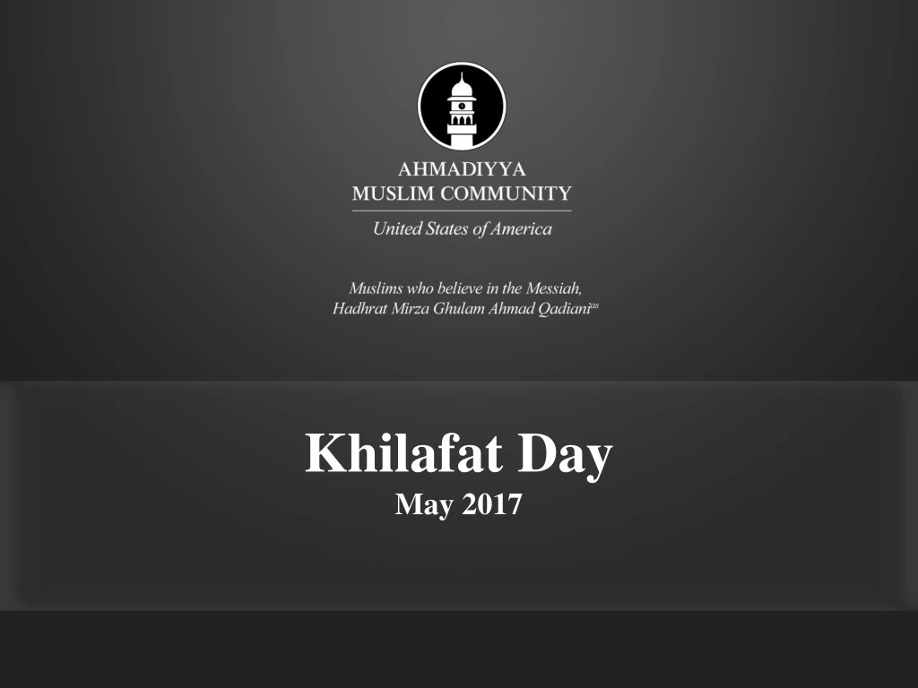 khilafat day may 2017