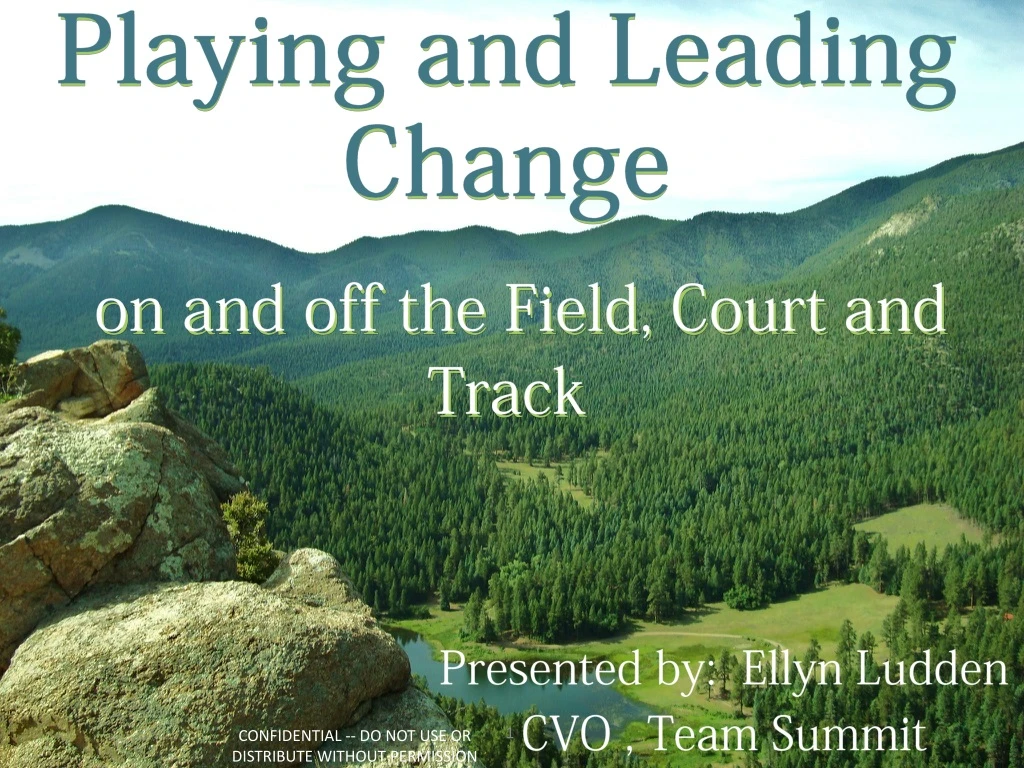 playing and leading change on and off the field court and track
