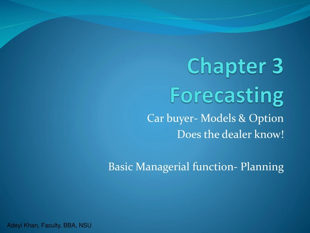 chapter 3 forecasting