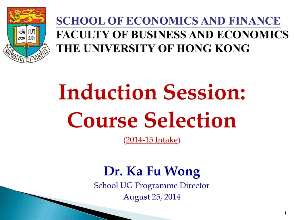 induction session course selection 2014 15 intake