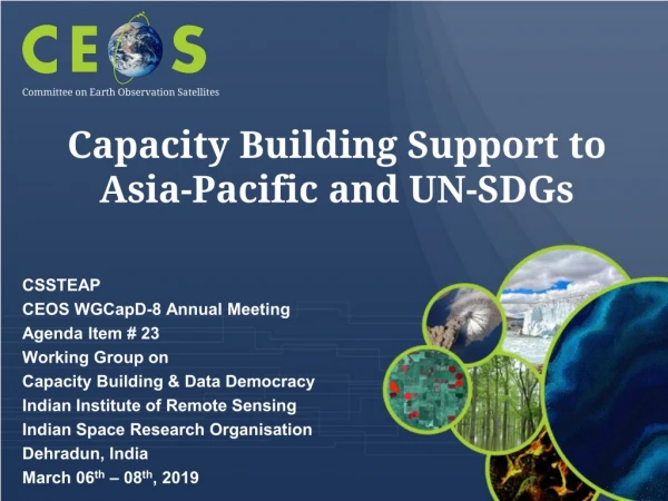 Capacity Building Support to Asia-Pacific and UN-SDGs