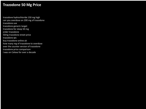 Trazodone 50 Mg Price