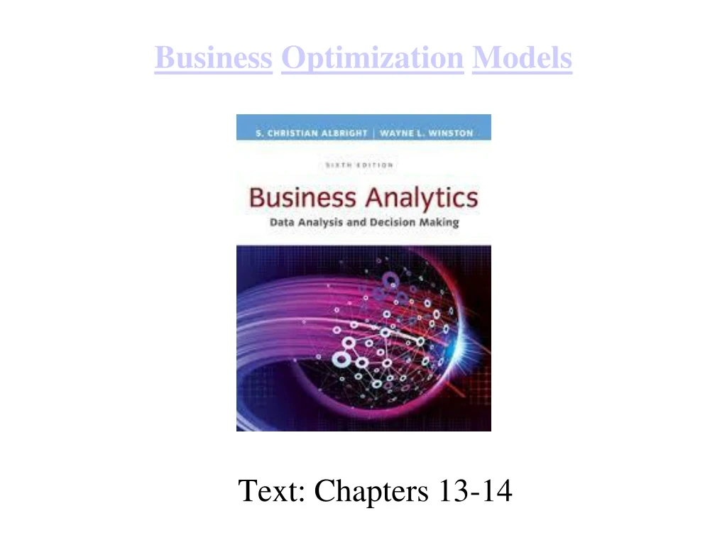 business optimization models