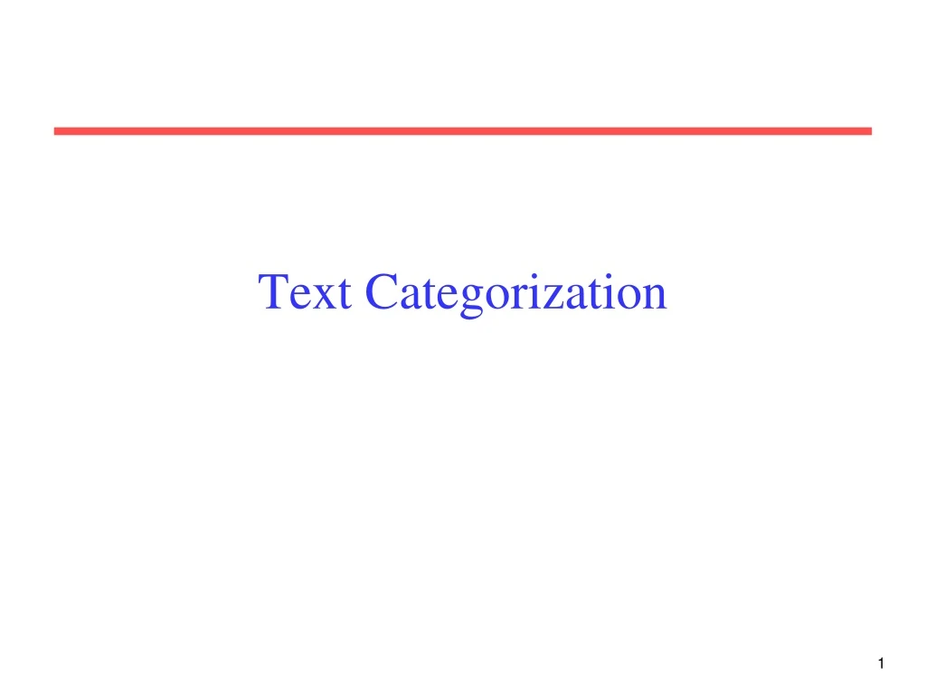 text categorization