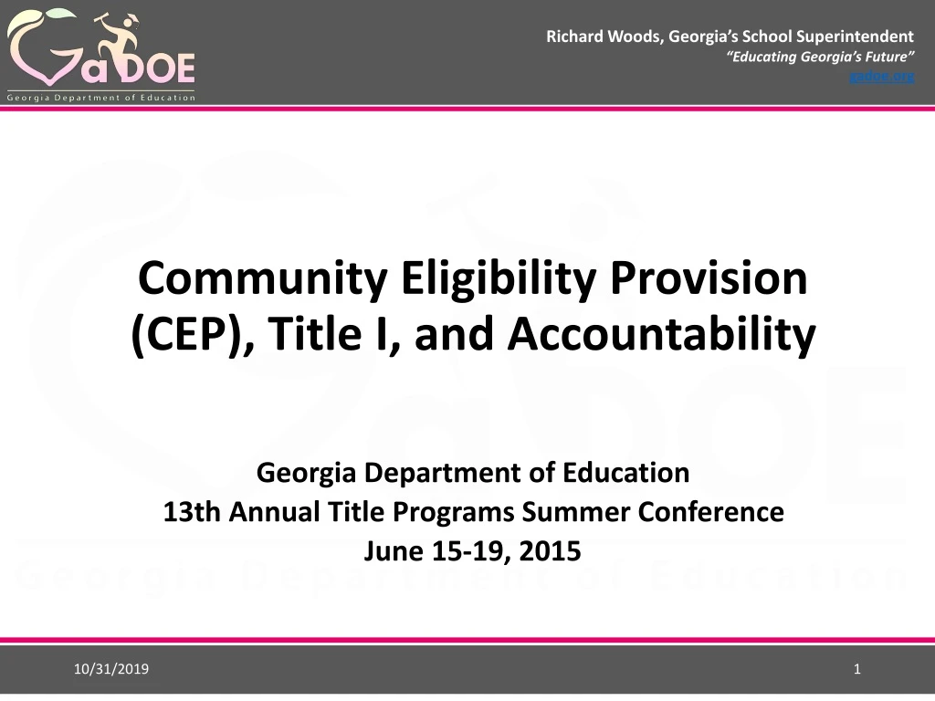 community eligibility provision cep title i and accountability