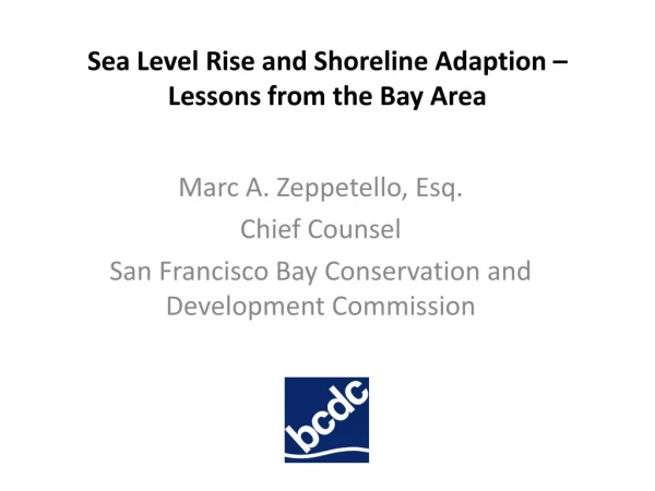 Sea Level Rise and Shoreline Adaption – Lessons from the Bay Area