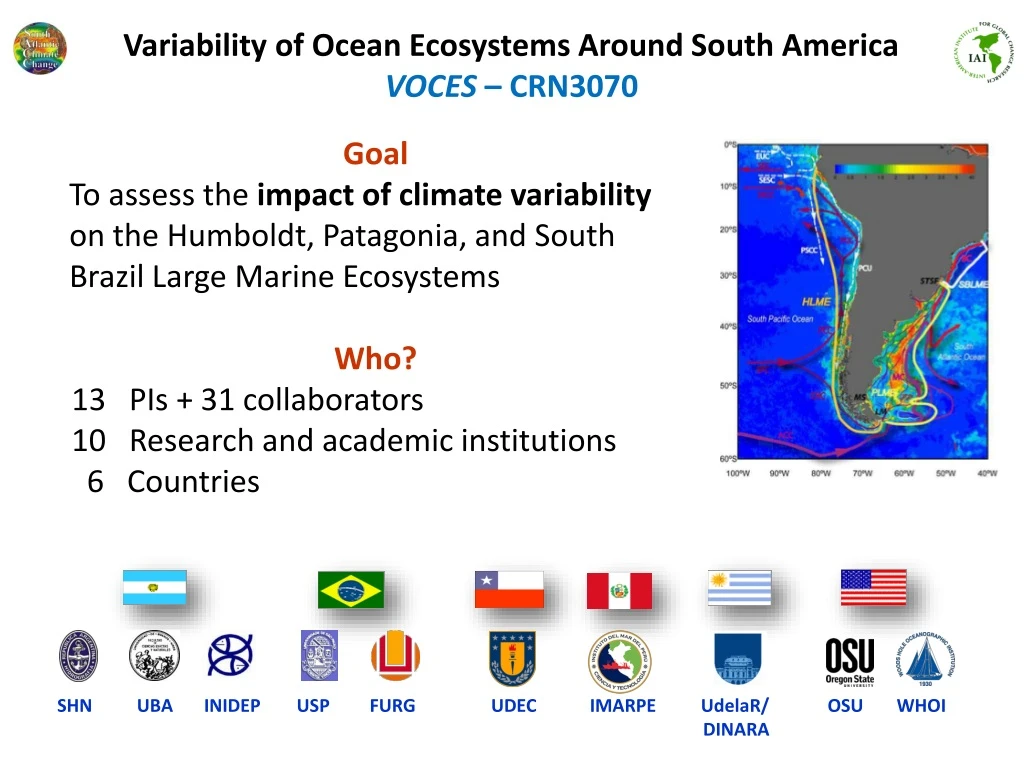variability of ocean ecosystems around south