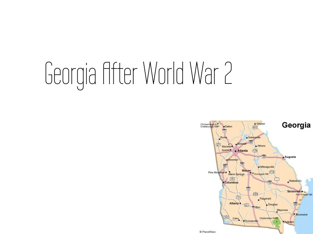 georgia after world war 2