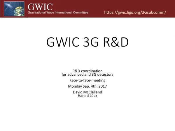 GWIC 3G R&amp;D