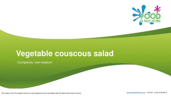 Vegetable couscous salad