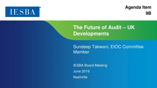 The Future of Audit – UK Developments