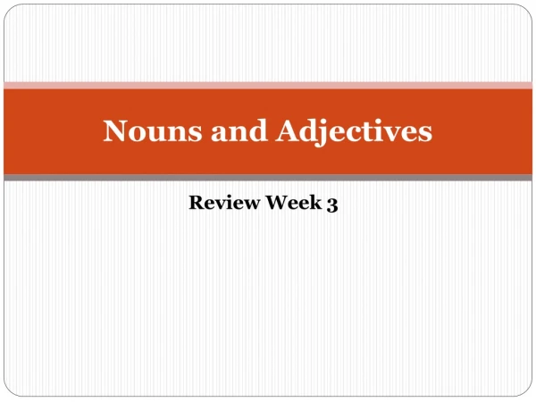 Nouns and Adjectives