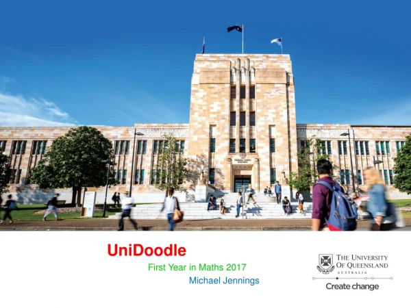 UniDoodle First Year in Maths 2017 Michael Jennings