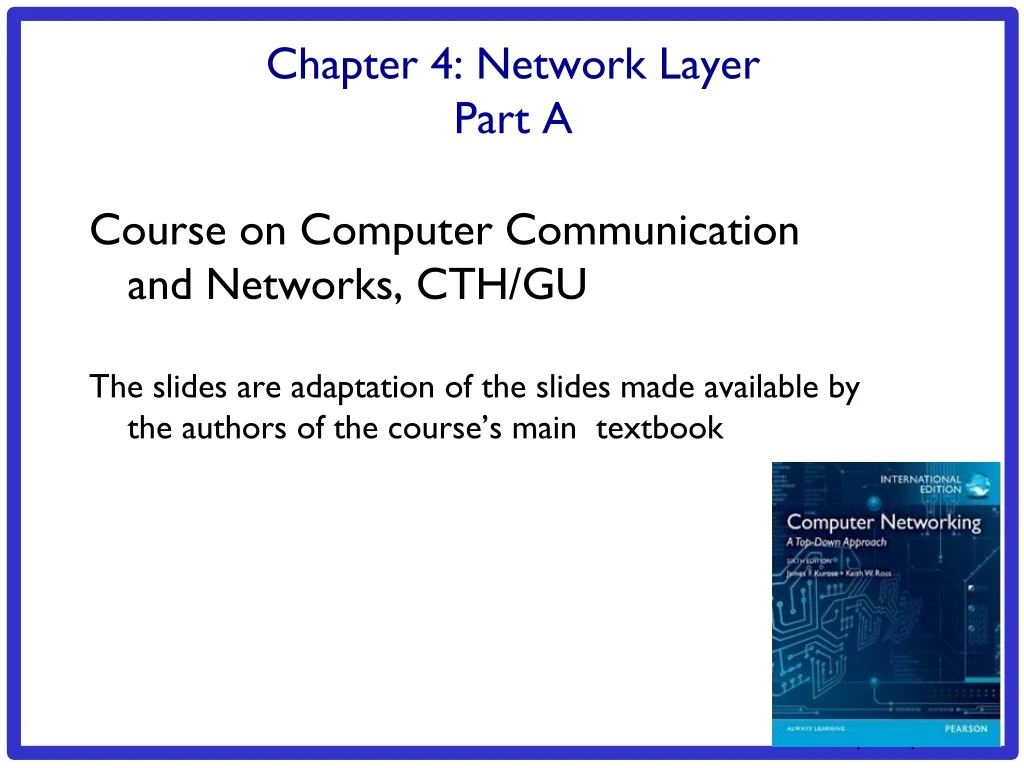 chapter 4 network layer part a