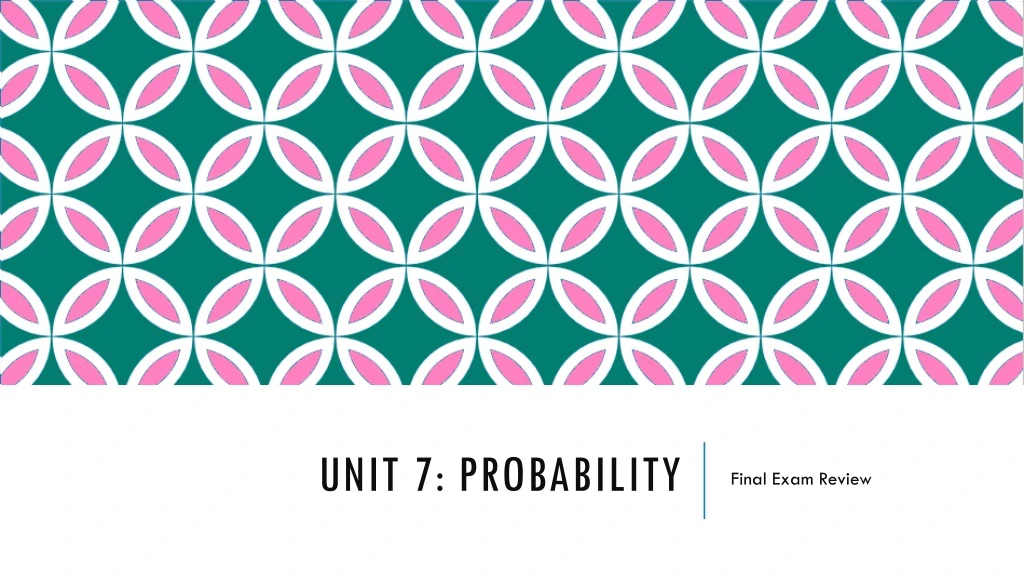 unit 7 probability