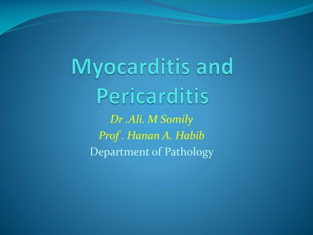 myocarditis and pericarditis