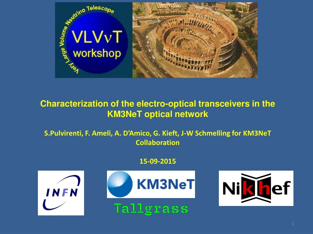 characterization of the electro optical