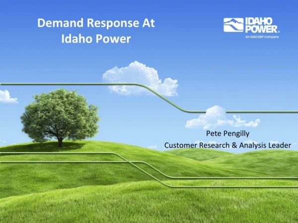 Demand Response At Idaho Power