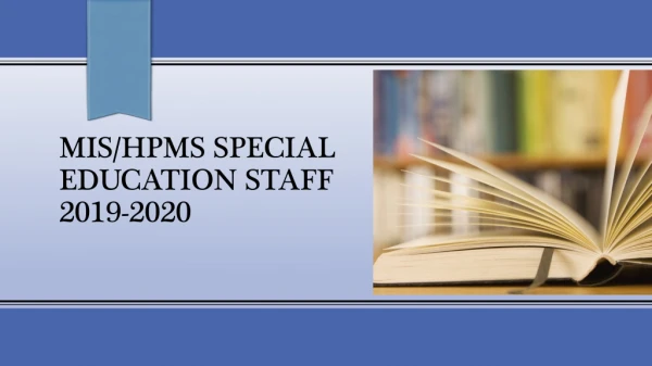 Mis / Hpms Special education staff 2019-2020