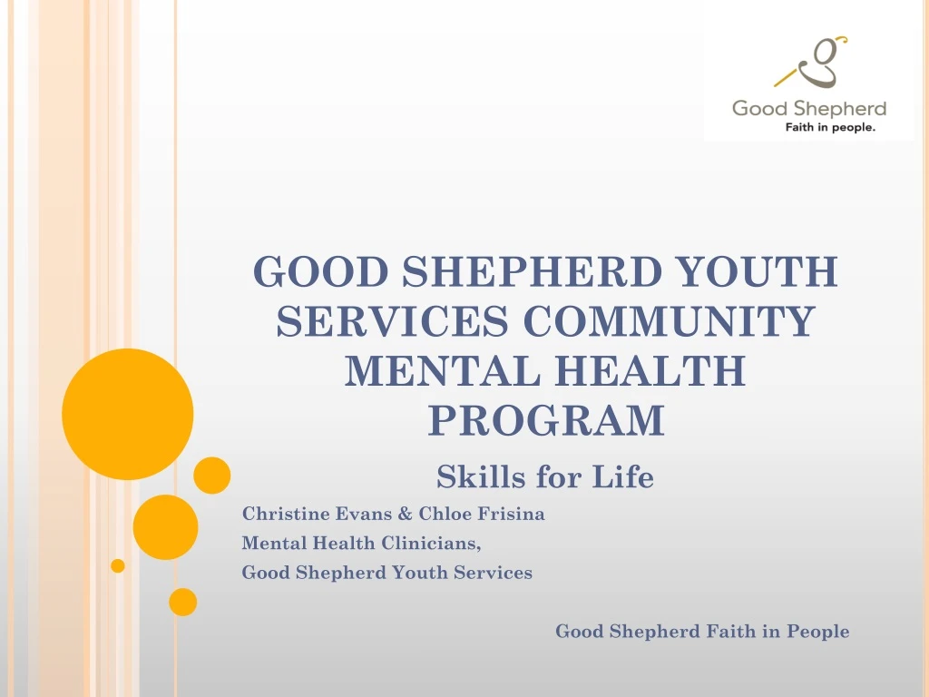 good shepherd youth services community mental health program