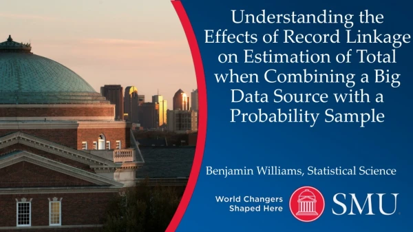 Benjamin Williams, Statistical Science