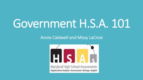 Government H.S.A. 101