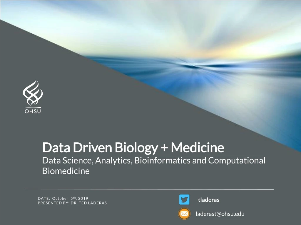 data driven biology medicine