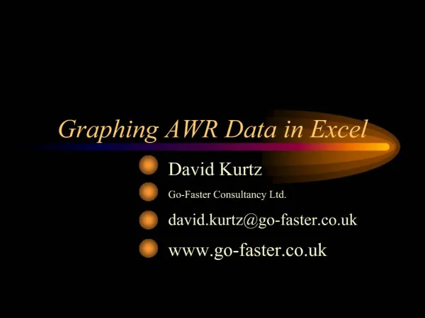 Graphing AWR Data in Excel