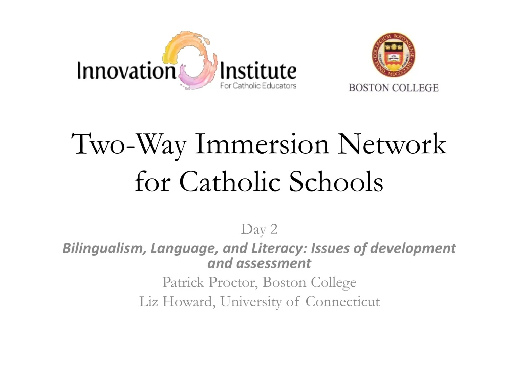 two way immersion network for catholic schools