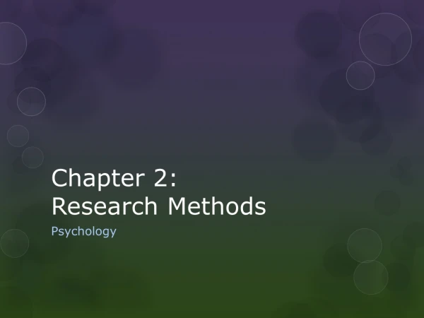 Chapter 2: Research Methods