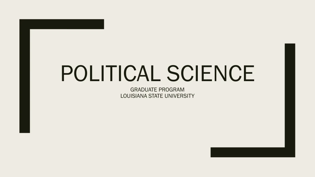 political science graduate program louisiana state university