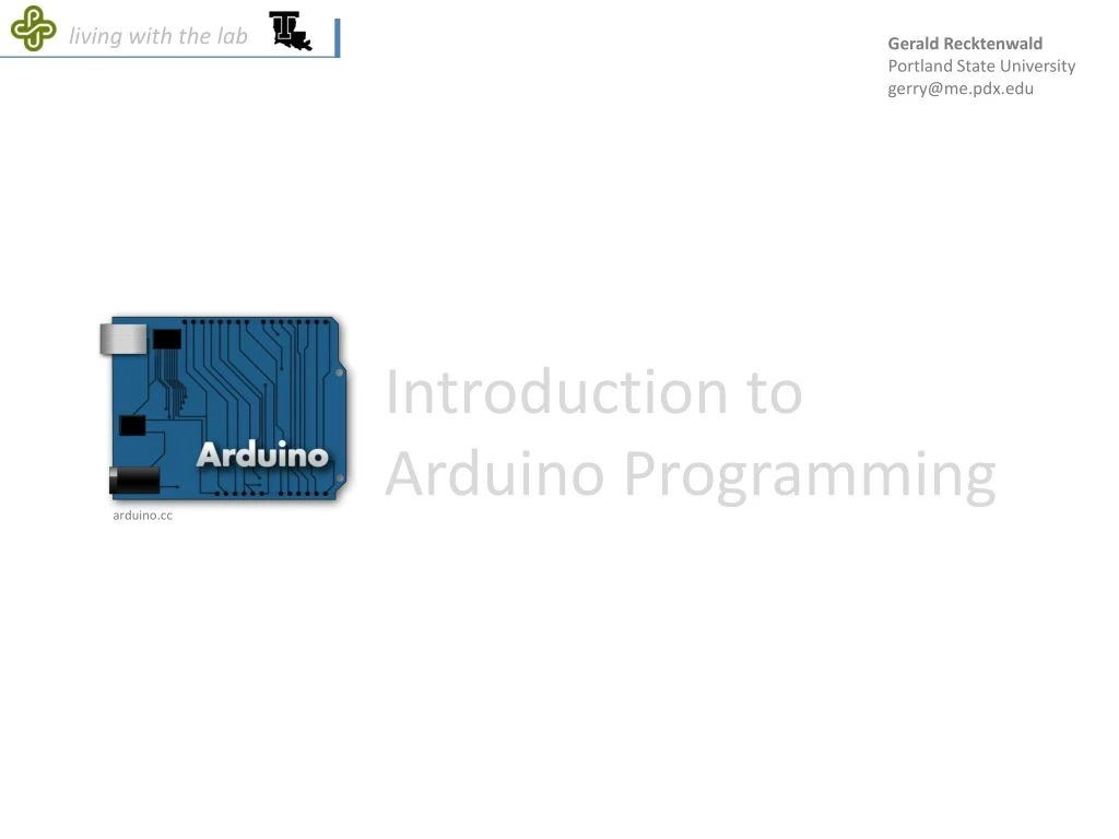 introduction to arduino programming