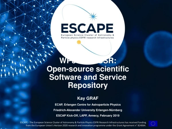 WP3 – E-OSSR: Open-source scientific Software and Service Repository