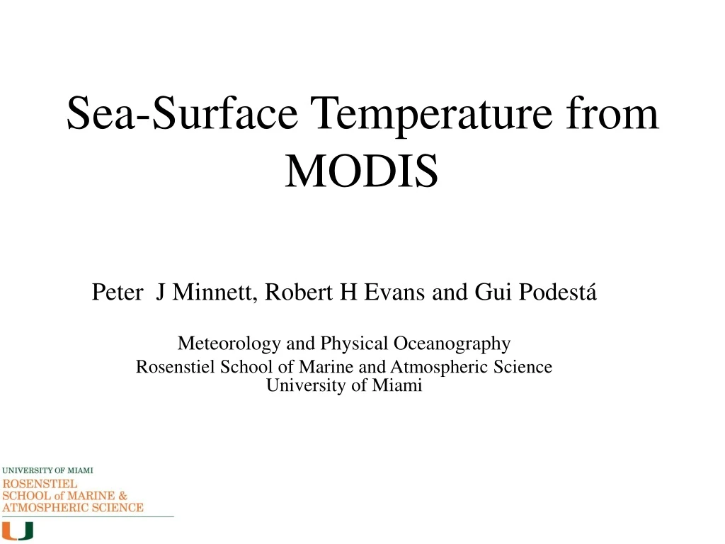 sea surface temperature from modis