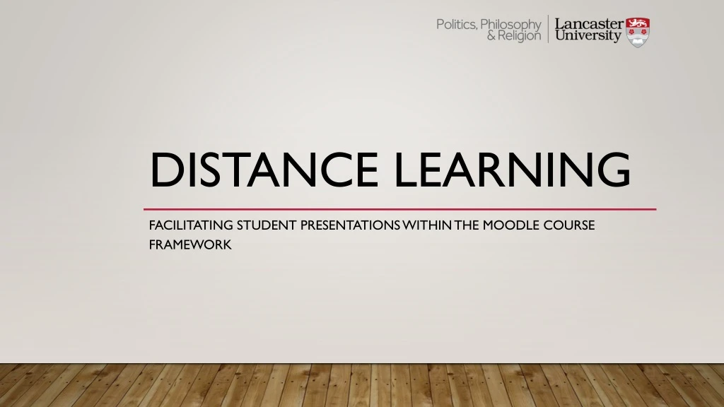 distance learning