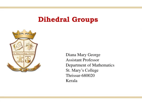 Dihedral Groups