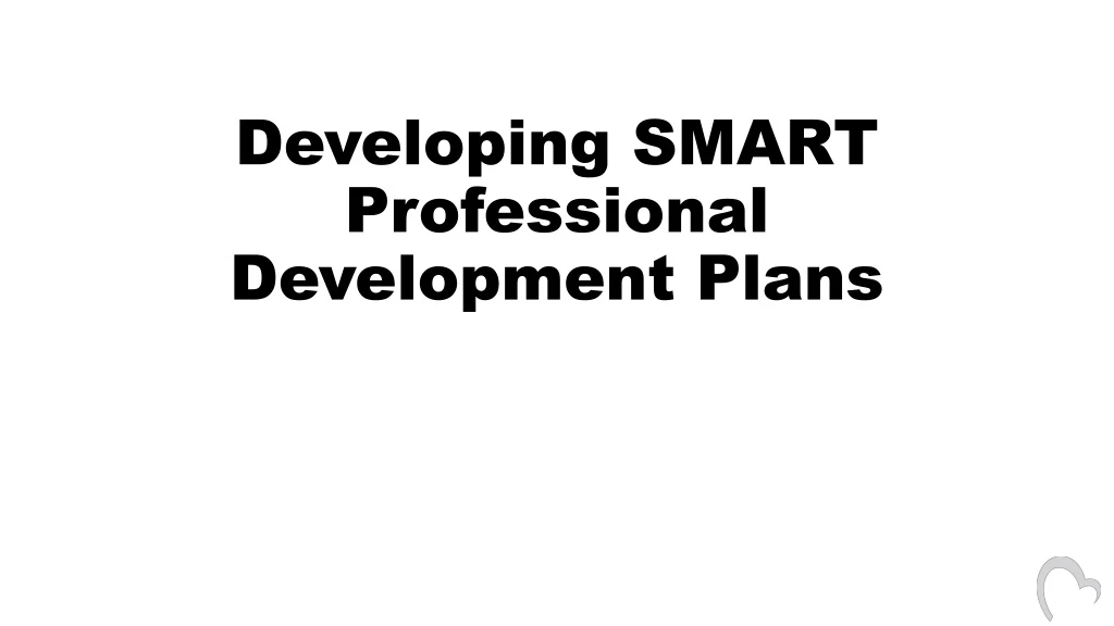 developing smart professional development plans