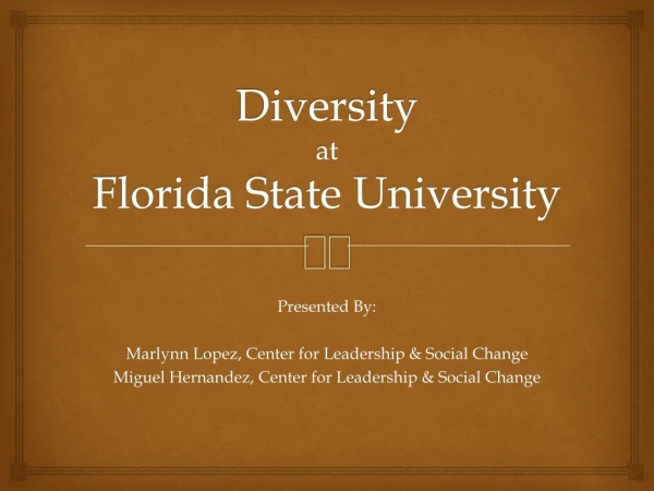Diversity at Florida State University