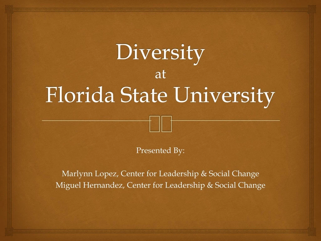 diversity at florida state university