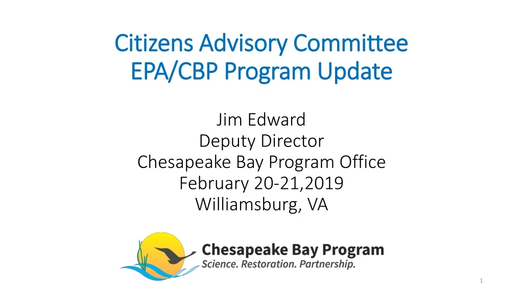 citizens advisory committee epa cbp program