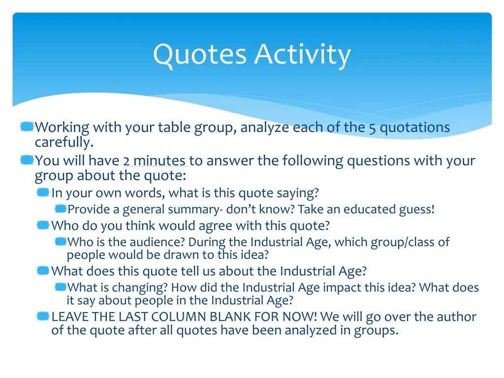 quotes activity