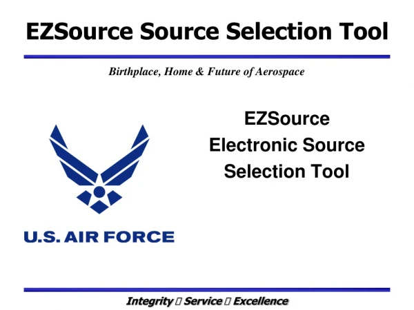 EZSource Electronic Source Selection Tool
